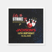 Fun Bowling party for Kids Servet (Voorkant)