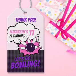 Fun Bowling-Style Birthday Girls Cadeaulabel