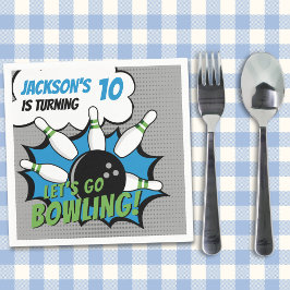 Fun Bowling-Style Birthday Kids Servet