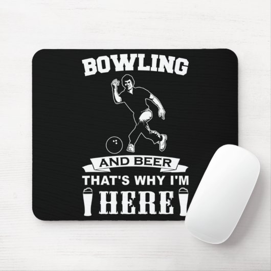 Fun Bowling Team Dad Gift Bowling en Beer Muismat (Met muis)