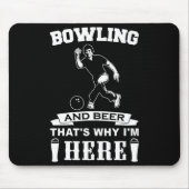Fun Bowling Team Dad Gift Bowling en Beer Muismat (Voorkant)