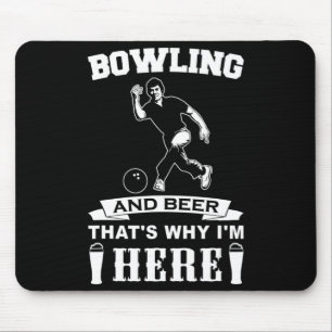 Fun Bowling Team Dad Gift Bowling en Beer Muismat