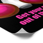 Fun Bowling Vrouwen denken uit de goot Poster (Hoek)