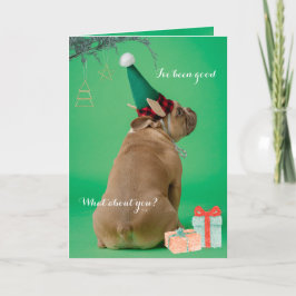 Fun Boxer Dog Kerstmis... ik ben goed gevouwen Kaa Feestdagen Kaart