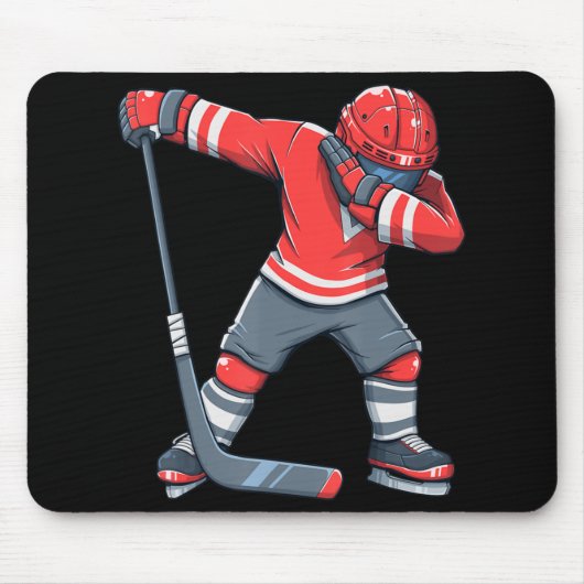 Fun Boy Kind Ice Hockey Dab Apparel Dabbing Player Muismat (Voorkant)