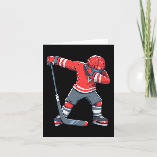 Fun Boy Kind ijshockey dab kleding Kaart (Voorkant)