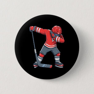 Fun Boy Kind ijshockey dab kleding Ronde Button 5,7 Cm