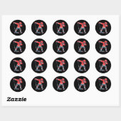 Fun Boy Kind ijshockey dab kleding Ronde Sticker (Vel)