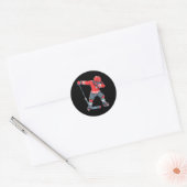 Fun Boy Kind ijshockey dab kleding Ronde Sticker (Envelop)