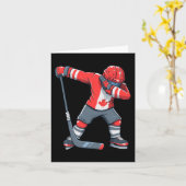 Fun Boy Kind ijshockeykleding Kaart (Gele Bloem)