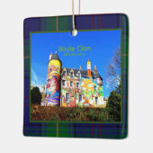 Fun Boyle Scottish Clan's Kelburn Castle Tartan Keramisch Ornament (Links)