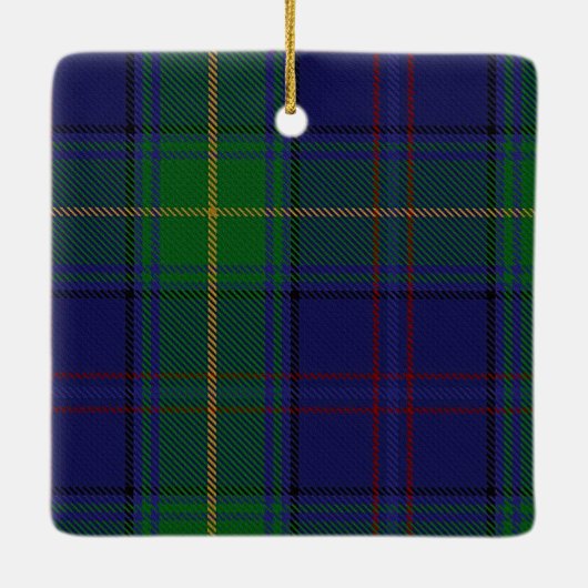 Fun Boyle Scottish Clan's Kelburn Castle Tartan Keramisch Ornament (Achterkant)