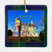 Fun Boyle Scottish Clan's Kelburn Castle Tartan Keramisch Ornament (Voorkant)