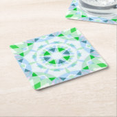  Fun Boy's Blue Green Birthday Magic Star Kartonnen Onderzetters (Schuin)