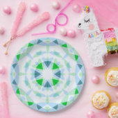 Fun Boy's Blue Green Birthday Magic Star Papieren Bordje (Feest)