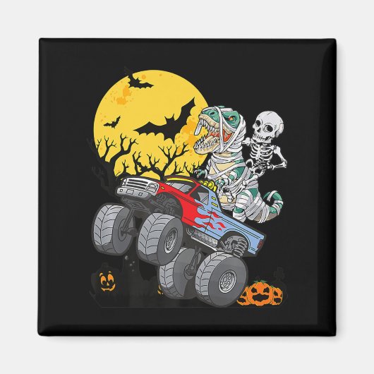 Fun Boys Halloween Monster Truck Mummy Din Magneet (Voorkant)