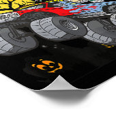 Fun Boys Halloween Monster Truck Mummy Din Poster (Hoek)