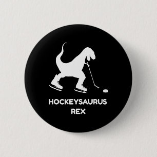 Fun Boys IJshockey T Rex Dinosaurus Ronde Button 5,7 Cm