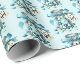Fun boys snoep buffet baby shower betegeld cadeaupapier