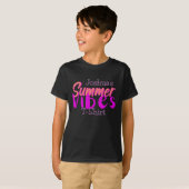 Fun Boy's Tekst Zomer Vibes T-shirt (Voorkant volledig)