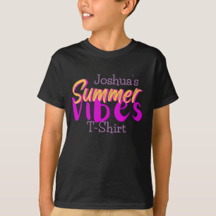 Fun Boy's Tekst Zomer Vibes T-shirt