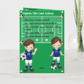 Fun Boys Voetbal Je bent A-Maze-ing Gelukkige Verj Kaart (Achterkant)