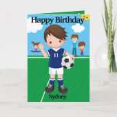 Fun Boys Voetbal Je bent A-Maze-ing Gelukkige Verj Kaart (Voorkant)