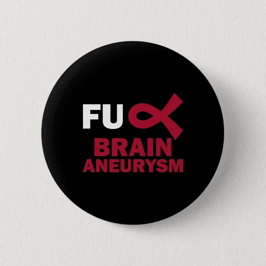 Fun Brain Aneurysm Awareness Survivor Gift Ronde Button 5,7 Cm (Voorkant)