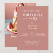 FUN BRANDWEER THEMATISCHE VERJAARDAGSTAART PARTY KAART (Voorkant / Achterkant)