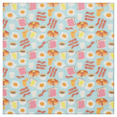 Fun Breakfast Food Illustration Pattern Stof (Swatch)