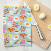 Fun Breakfast Food Illustration Pattern Theedoek (Quarter Fold)