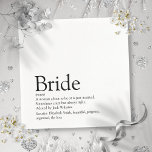 Fun Bride Definition, Vrijgezellenfeest Modern Servet<br><div class="desc">Personaliseer met de definitie van de bruid aan creëer een uniek cadeau voor vrijgezellenfeesten,  bachelorette of hen partijen en bruiloften. Een perfecte manier om haar te shows hoe geweldig ze is op haar grote dag en een perfecte hoede voor de rest van haar leven. Ontworpen door: Thisnotme©</div>