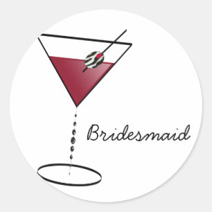 Fun Bridesmaid Favors Ronde Sticker