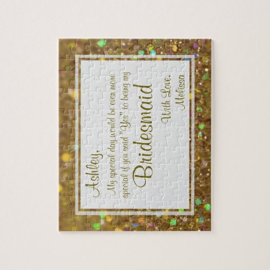 Fun Bridesmaid Glitter Glam Legpuzzel (Verticaal)