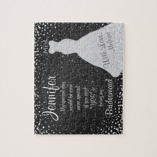 Fun Bridesmaid Invitation Legpuzzel (Verticaal)