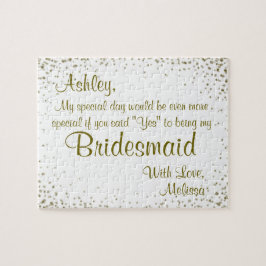 Fun Bridesmaid Invitation Legpuzzel