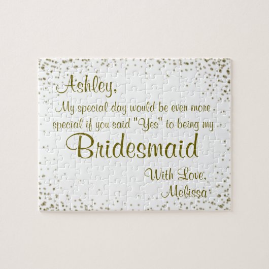 Fun Bridesmaid Invitation Legpuzzel (Horizontaal)