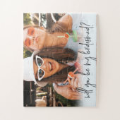 Fun bridesmaid proposal custom foto jigzaag puzzel legpuzzel (Verticaal)
