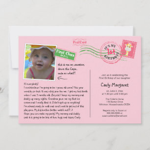 Fun Briefkaart Birthday Party Invitation