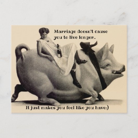 Fun  Briefkaart Marriage humor long life vice (Voorkant)
