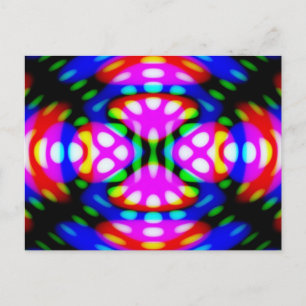 Fun Briefkaart, Psychedelic Neon Licht die ronddra Briefkaart