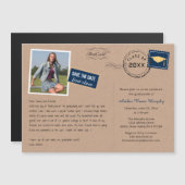 Fun Briefkaart Style Graduparty Invitation (Voorkant / Achterkant)