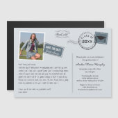 Fun Briefkaart Style Graduparty Invitation (Voorkant / Achterkant)