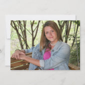 Fun Briefkaart Style Graduparty Invitation (Achterkant)