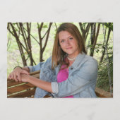 Fun Briefkaart Style Graduparty Invitation (Achterkant)