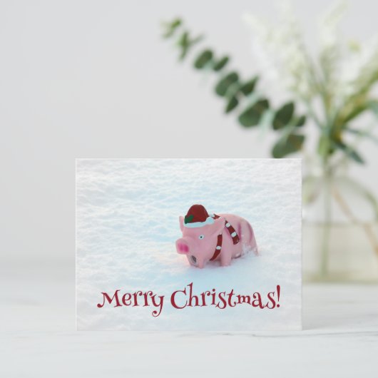 Fun Briefkaart voor kerstmis. (Staand voorkant)