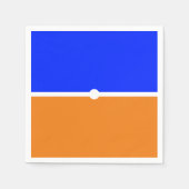 Fun Bright Buurde Royal Blue Oranje kleurenblokken Servet (Voorkant)