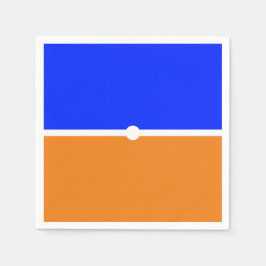 Fun Bright Buurde Royal Blue Oranje kleurenblokken Servet