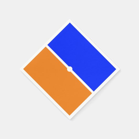 Fun Bright Buurde Royal Blue Oranje kleurenblokken Servet (Hoek)