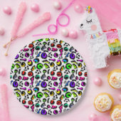 Fun Bright Colorful Modern Party Pattern Papieren Bordje (Feest)